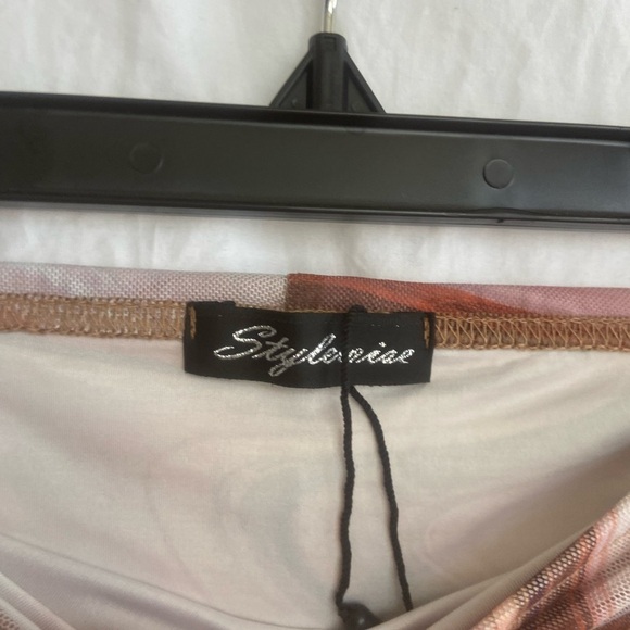 Stylerise mesh long marble print high rise pants Size Small - Picture 6 of 13